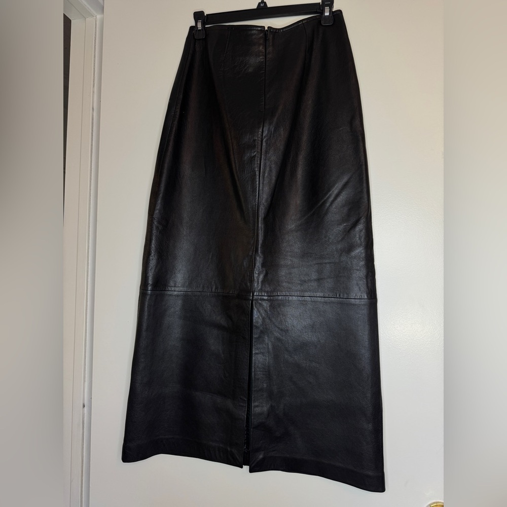 Wilson Black Leather Skirt